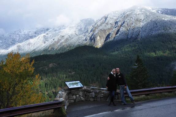 Em dia de muita neve, visitando o maravilhoso North Cascades National Park, no estado de Washington, noroeste dos  Estados Unidos